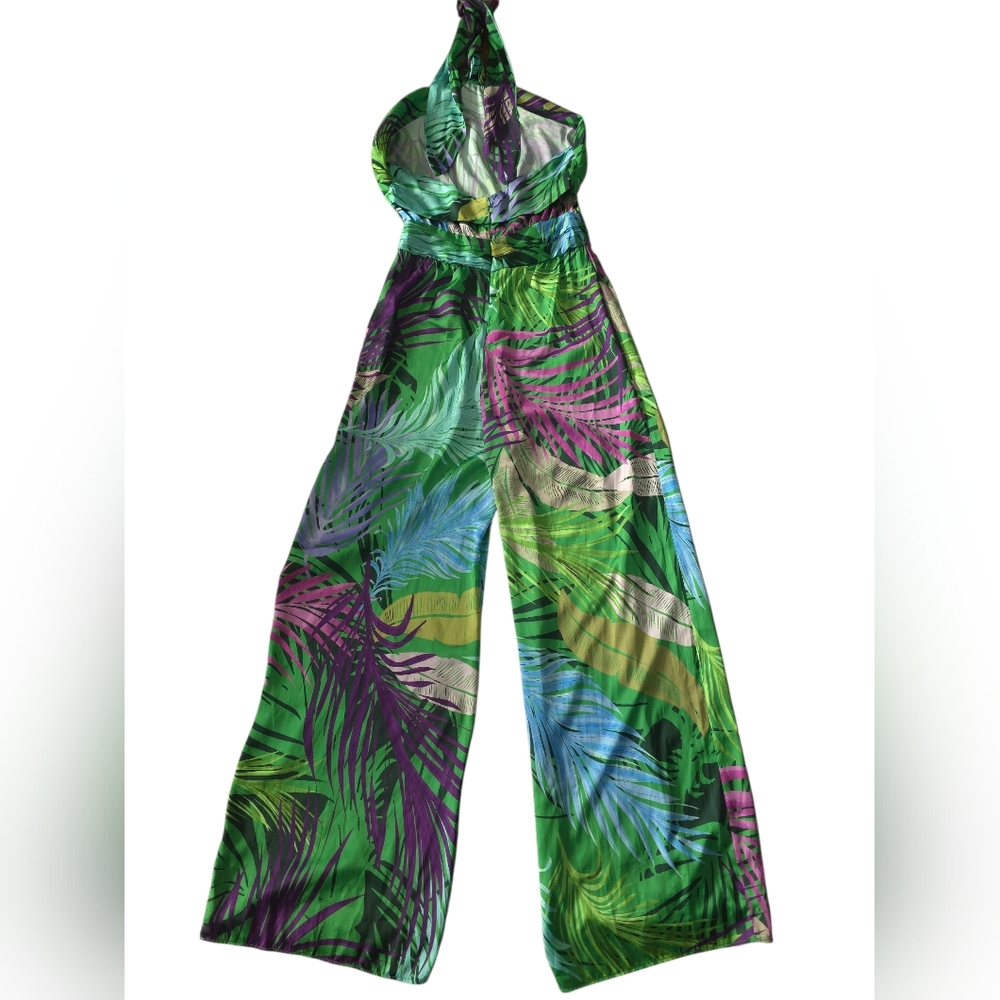 Zara Wide Leg Tropical Print Jumpsuit - Picture 7 of 8